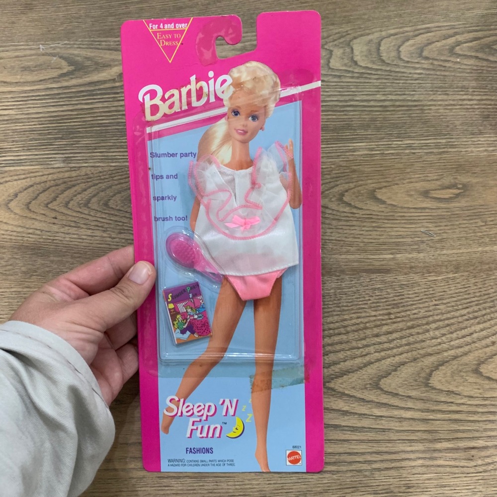 Barbie Sleep N Fun Fashions Outfit 1993 Mattel Vintage Pajamas Accessories NRFB‎